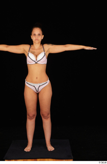 Jennifer Mendez bra panties standing t poses underwear whole body…